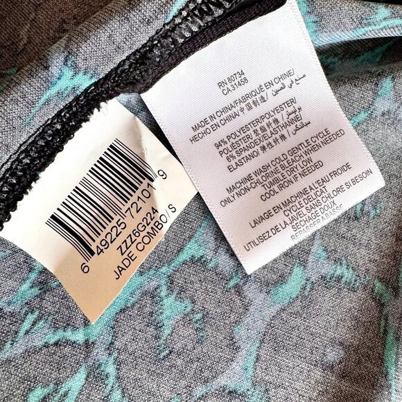 BCBGMaxAzria Leopard Print Mini Dress Sz.S Black Green Animal Print Cowl Neck - Picture 10 of 13